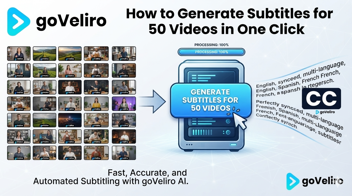 How to Generate Subtitles for 50 Videos in One Click