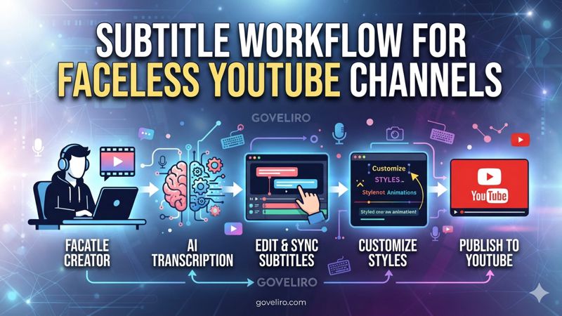 Subtitle Workflow for Faceless YouTube Channels