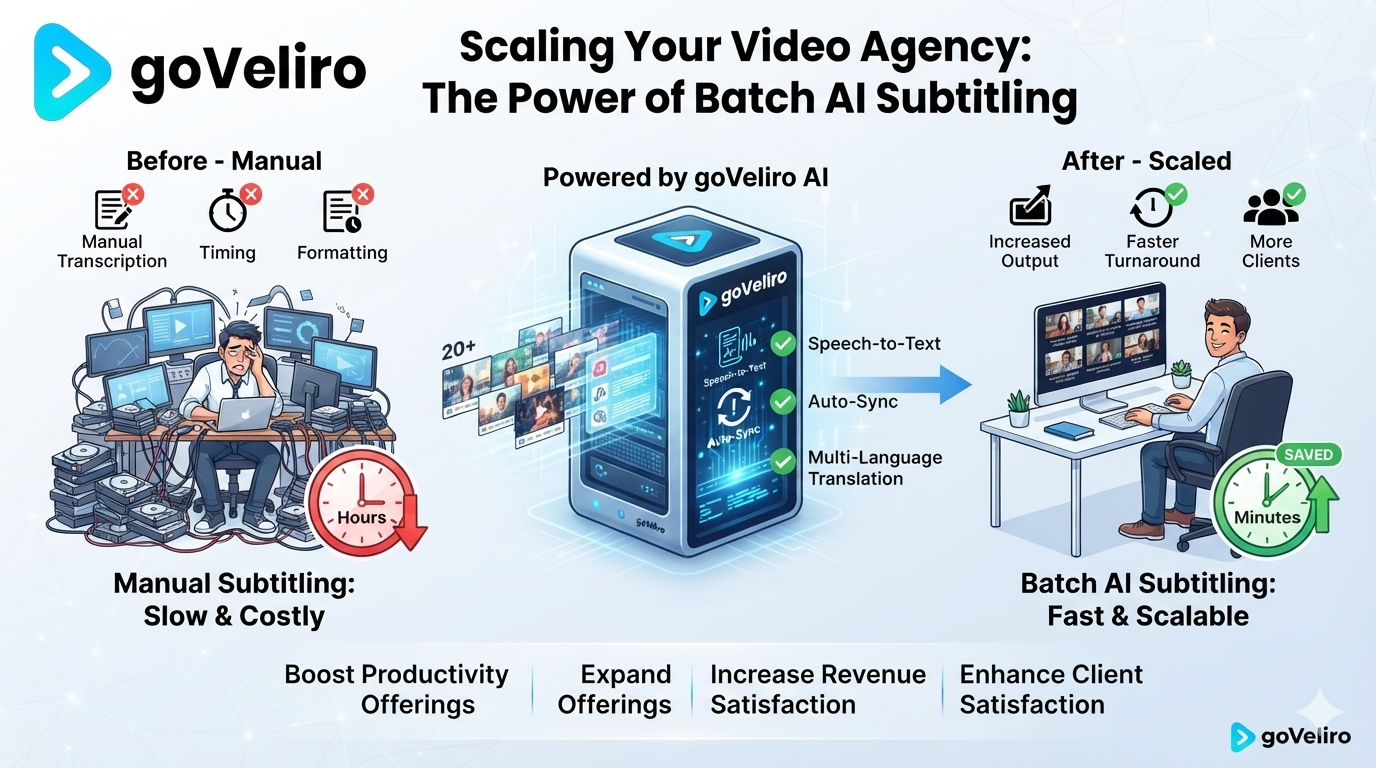 Scaling Your Video Agency: The Power of Batch AI Subtitling